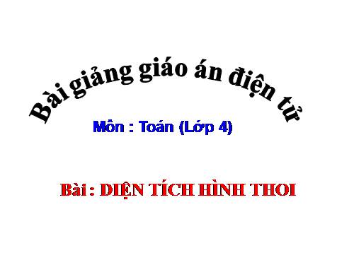 Diện tích hình thoi