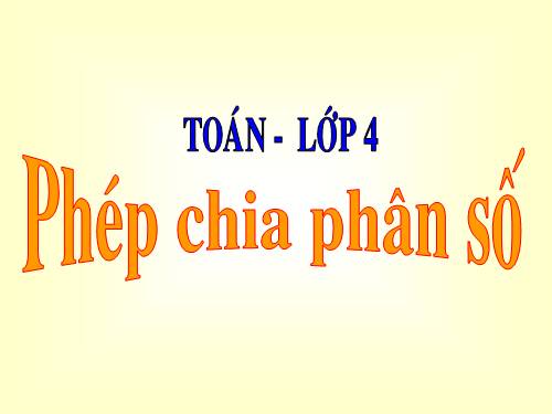 Phép chia phân số