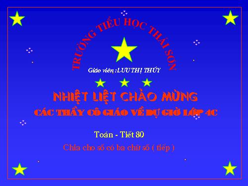 Chia cho số có ba chữ số (tiếp theo)