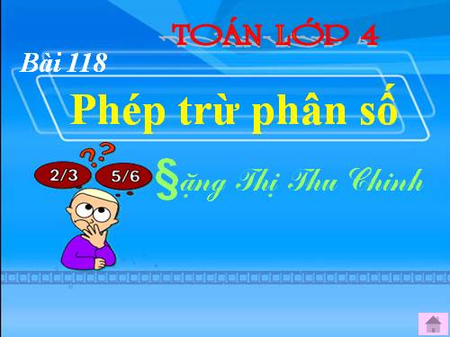 Phép trừ phân số