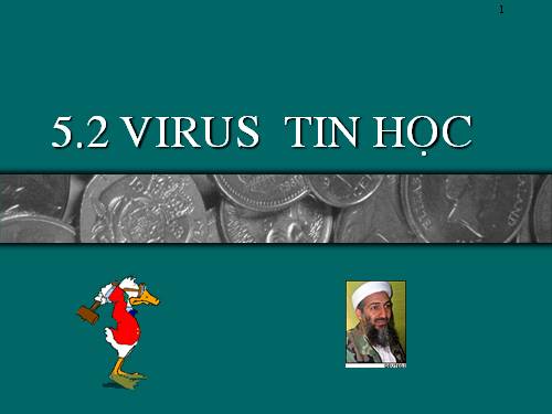 Tin học: STGT tin học CB- vi rút.