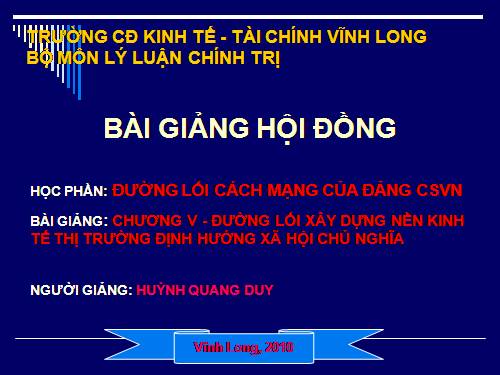 HN DN: STGT đường lối kinh tế thị trường.