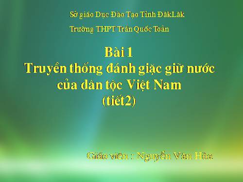 QPAN: STGT Truyền thống đánh giặc của VN.