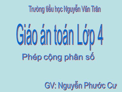 Phép cộng phân số