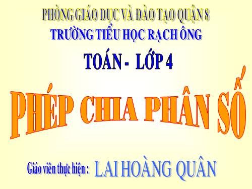 Phép chia phân số