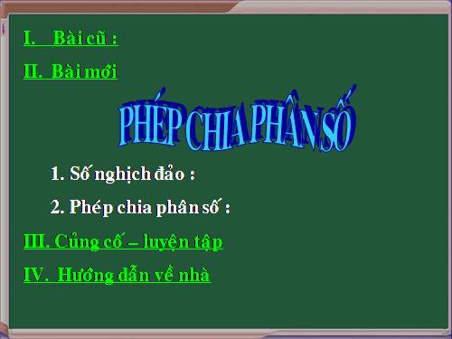 Phép chia phân số