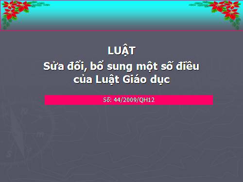 luat giao duc sửa đổi