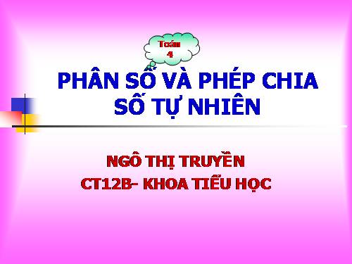 Phân số và phép chia số tự nhiên