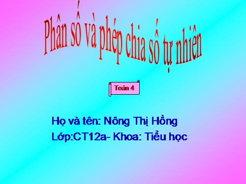 Phân số và phép chia số tự nhiên