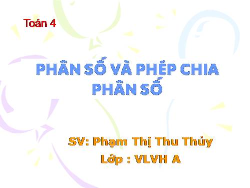 Phân số và phép chia số tự nhiên