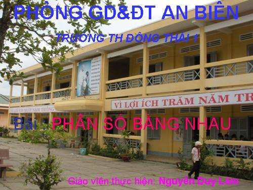 Phân số bằng nhau