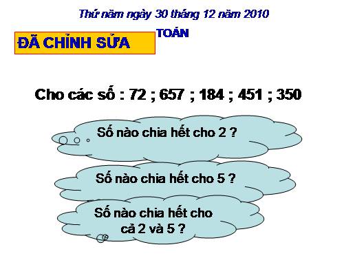 Dấu hiệu chia hết cho 9