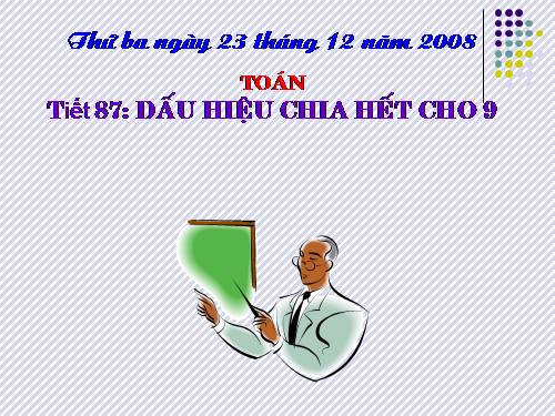 Dấu hiệu chia hết cho 9