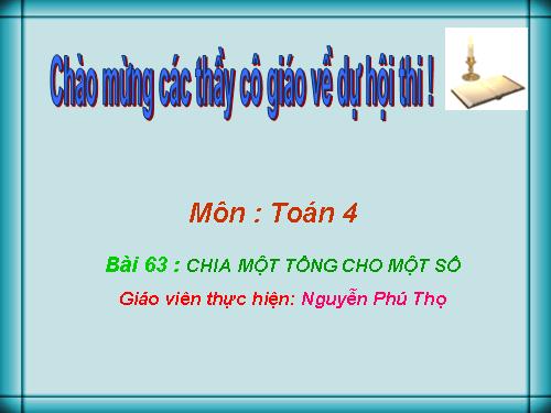 Chia một tổng cho một số