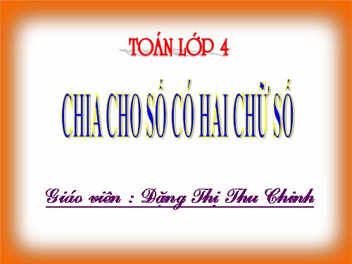 Chia cho số có hai chữ số