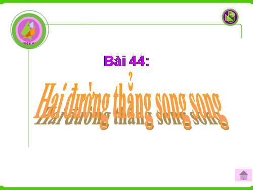 Hai đường thẳng song song