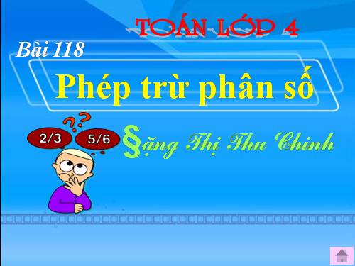 Phép trừ phân số