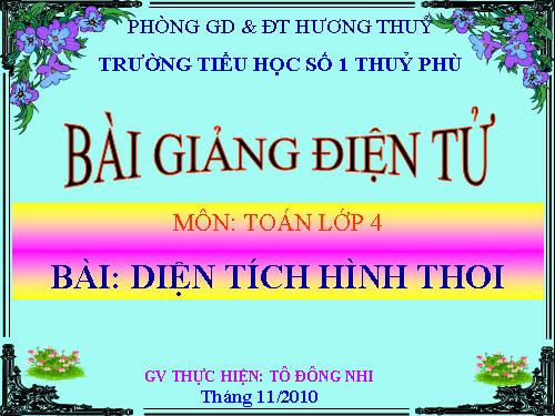 Diện tích hình thoi