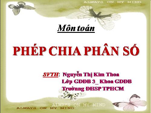 Phép chia phân số