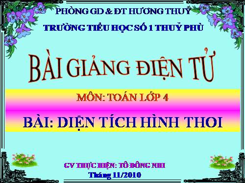 Diện tích hình thoi