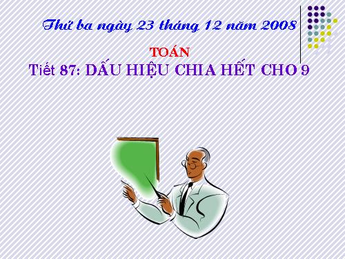 Dấu hiệu chia hết cho 9