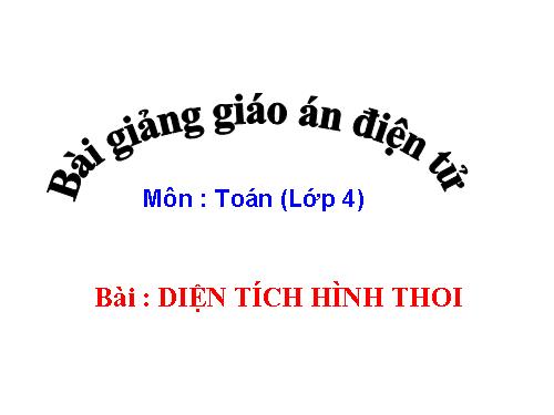 Diện tích hình thoi