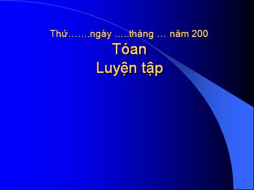 Toán luyện tập
