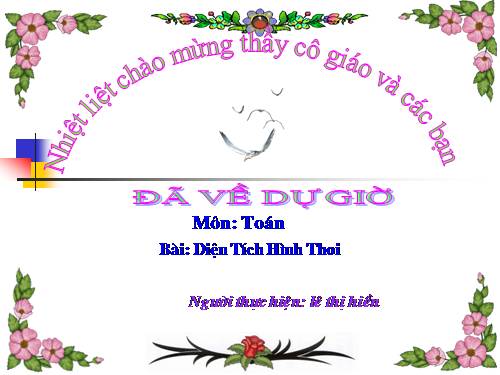 Diện tích hình thoi