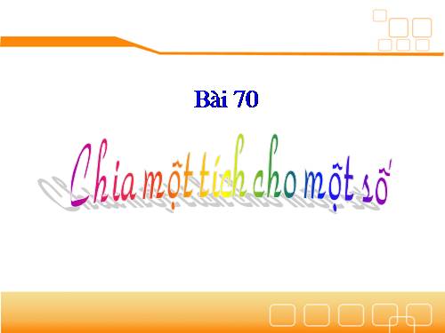 Chia một tích cho một số