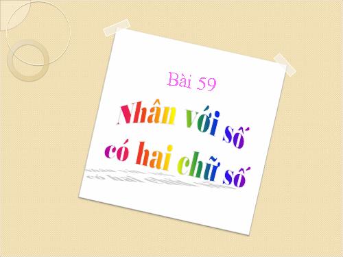 Nhân với số có hai chữ số