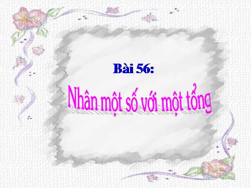 Nhân một số với một tổng