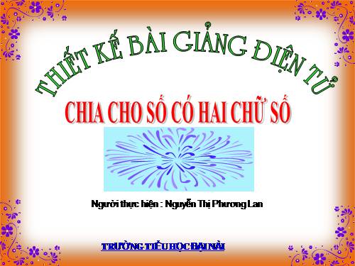 Chia cho số có hai chữ số