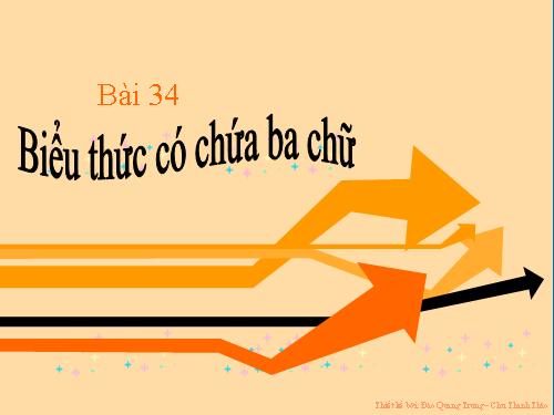 Biểu thức có chứa ba chữ