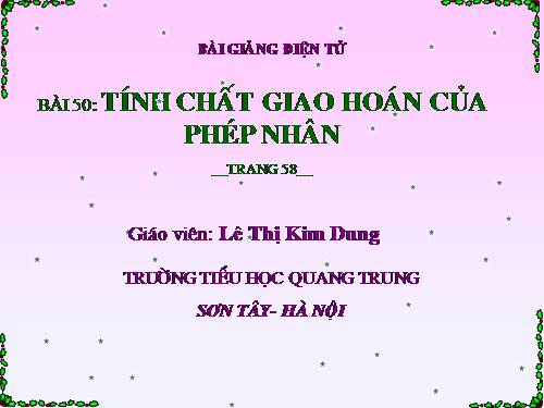 Tính chất giao hoán của phép nhân