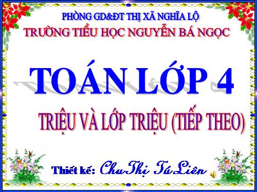 Triệu và lớp triệu (tiếp theo)