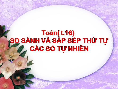 So sánh và xếp thứ tự các số tự nhiên ...