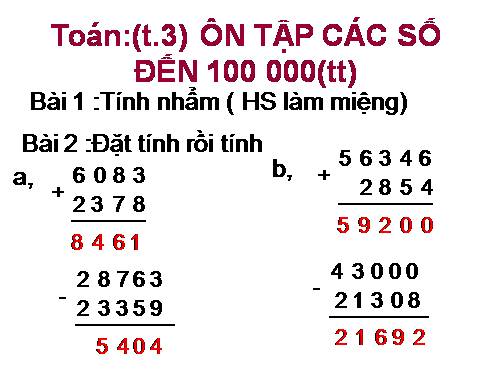 Ôn tập các số đến 100 000 (tiếp theo)