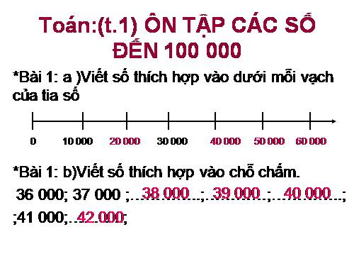 Ôn tập các số đến 100 000