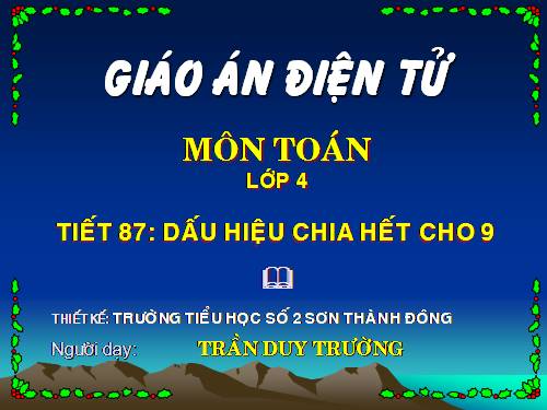 Dấu hiệu chia hết cho 9