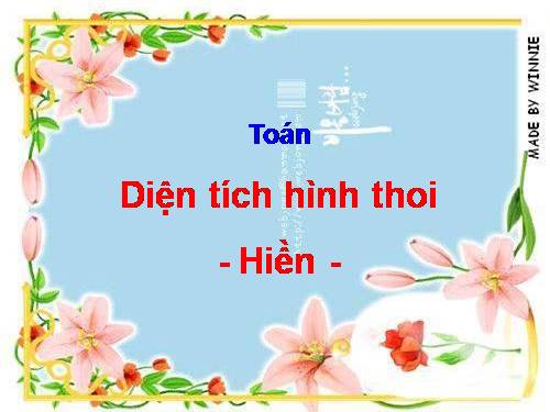 Diện tích hình thoi