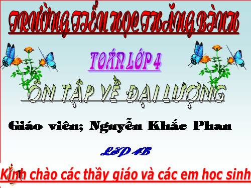 Ôn tập về đại lượng