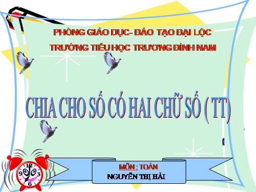 Chia cho số có hai chữ số (tiếp theo)