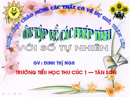 Ôn tập về các phép tính với số tự nhiên