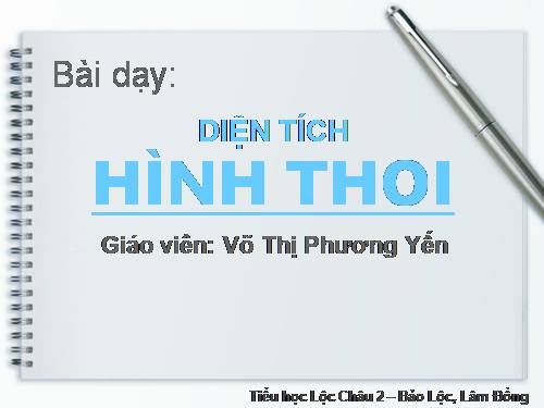 Diện tích hình thoi