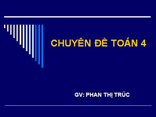 Chuyên đề toán lớp 4