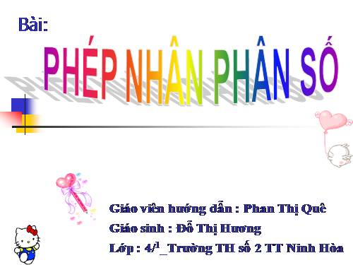 Phép nhân phân số