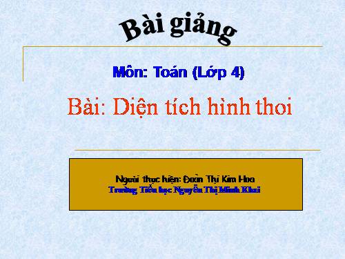 Diện tích hình thoi