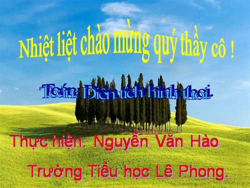 Diện tích hình thoi