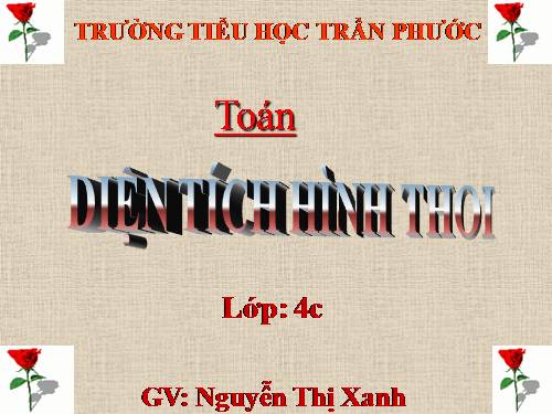 Diện tích hình thoi