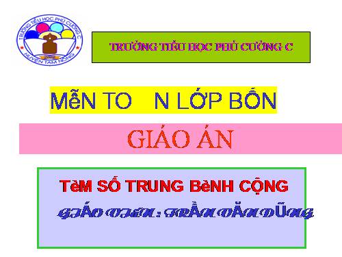 Tìm số trung bình cộng